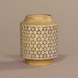Deko Vase aus Metall, gold-washed, 18 cm