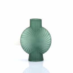 Glas Vase, grün, 20 cm
