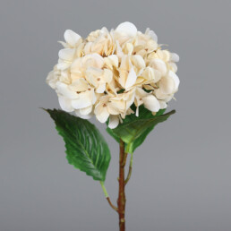 Kunstblumen Hortensie in creme-weiß