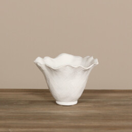 Deko Vase aus Keramik, weiß, 10 cm