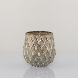 Deko Vase aus Keramik, braun, 16 cm